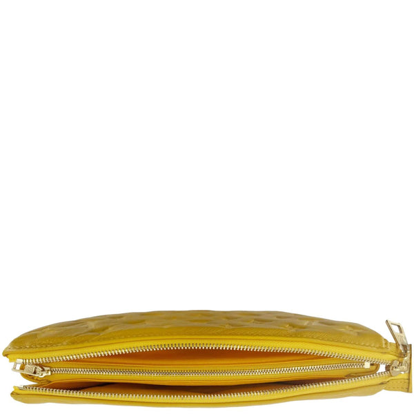 LOUIS VUITTON Coussin Monogram Embossed Leather Crossbody Bag Yellow