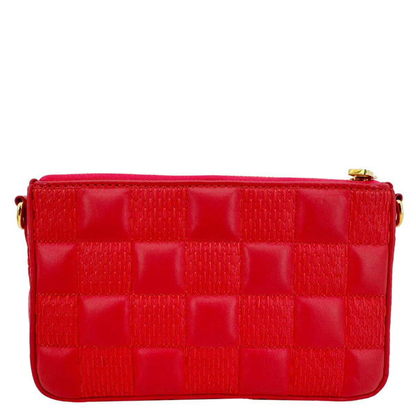 LOUIS VUITTON Troca PM Damier Lambskin Leather Shoulder Bag Pink