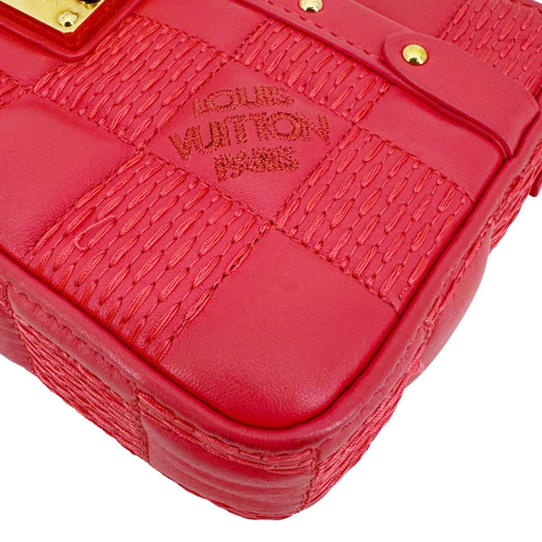 LOUIS VUITTON Troca PM Damier Lambskin Leather Shoulder Bag Pink