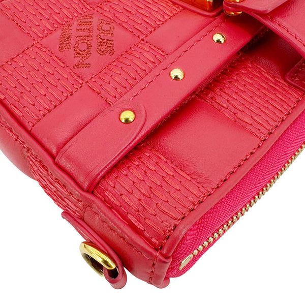 LOUIS VUITTON Troca PM Damier Lambskin Leather Shoulder Bag Pink