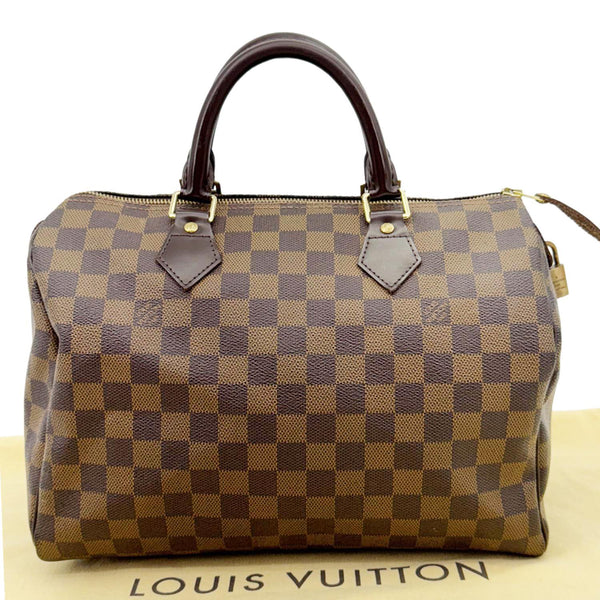 LOUIS VUITTON Speedy 30 Damier Ebene Satchel Bag Brown