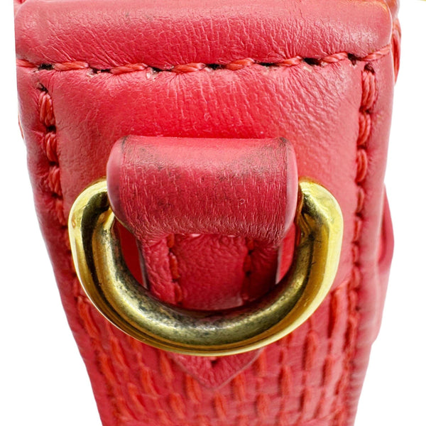 LOUIS VUITTON Troca PM Damier Lambskin Leather Shoulder Bag Pink