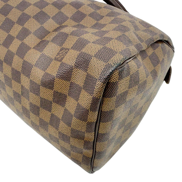 LOUIS VUITTON Speedy 30 Damier Ebene Satchel Bag Brown