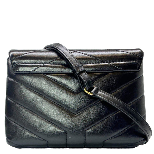 YVES SAINT LAURENT Loulou Toy Calfskin Leather Crossbody Bag Black