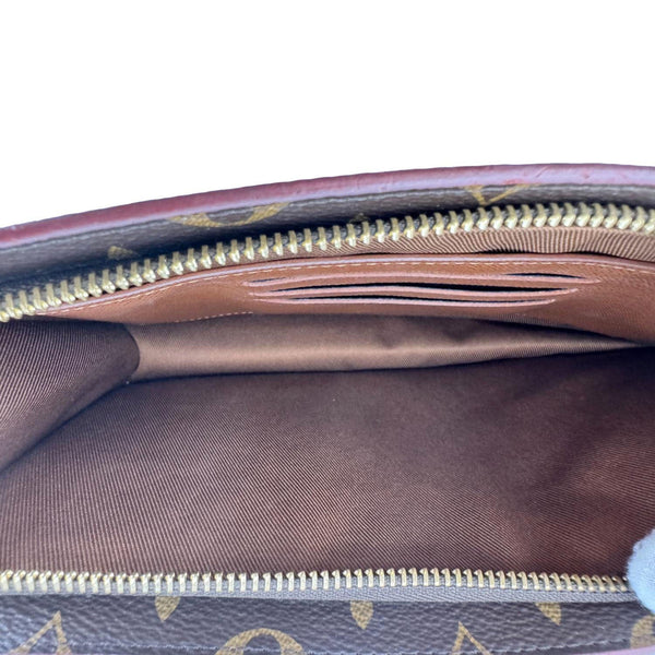 LOUIS VUITTON Legacy Monogram Canvas Chain Clutch Brown