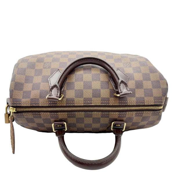 LOUIS VUITTON Speedy 30 Damier Ebene Satchel Bag Brown