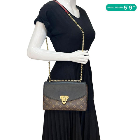 LOUIS VUITTON Saint Placide Monogram Canvas Crossbody Bag Brown