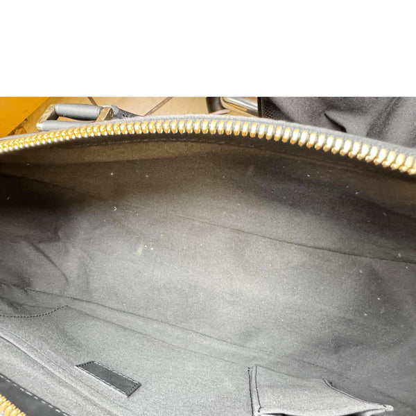 LOUIS VUITTON Dhanura Epi Leather Satchel Bag Black