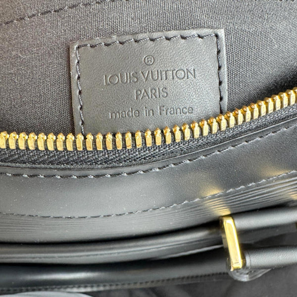 LOUIS VUITTON Dhanura Epi Leather Satchel Bag Black