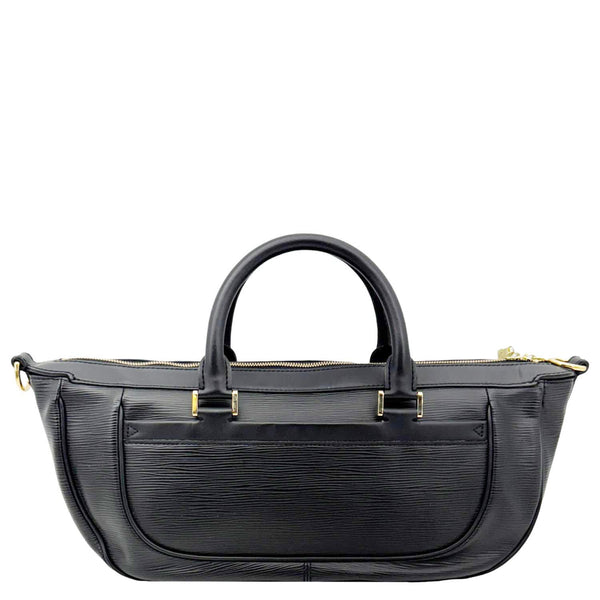 LOUIS VUITTON Dhanura Epi Leather Satchel Bag Black