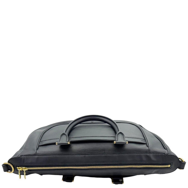 LOUIS VUITTON Dhanura Epi Leather Satchel Bag Black