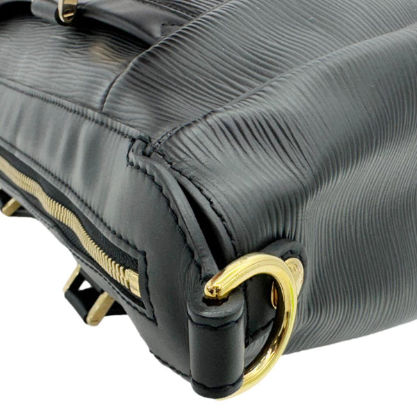 LOUIS VUITTON Dhanura Epi Leather Satchel Bag Black