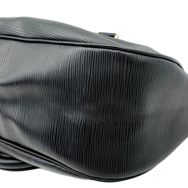 LOUIS VUITTON Dhanura Epi Leather Satchel Bag Black