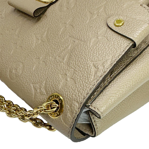 LOUIS VUITTON Vavin PM Monogram Empreinte Leather Shoulder Bag Beige