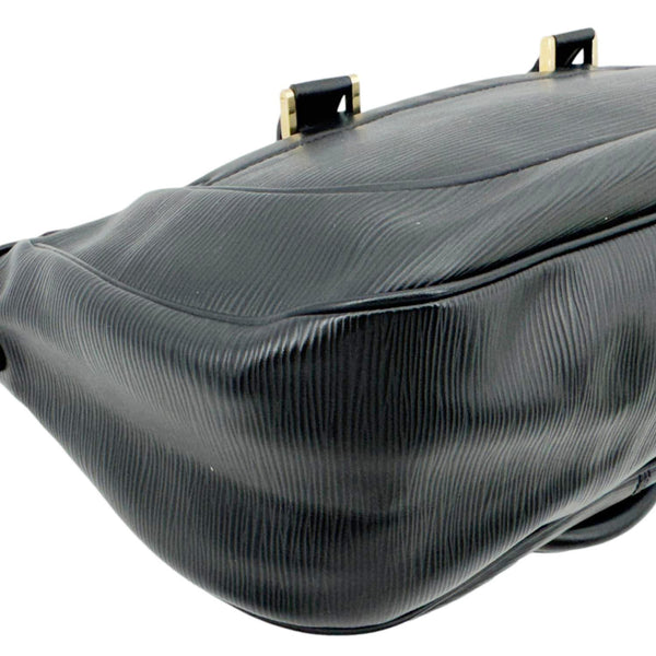 LOUIS VUITTON Dhanura Epi Leather Satchel Bag Black