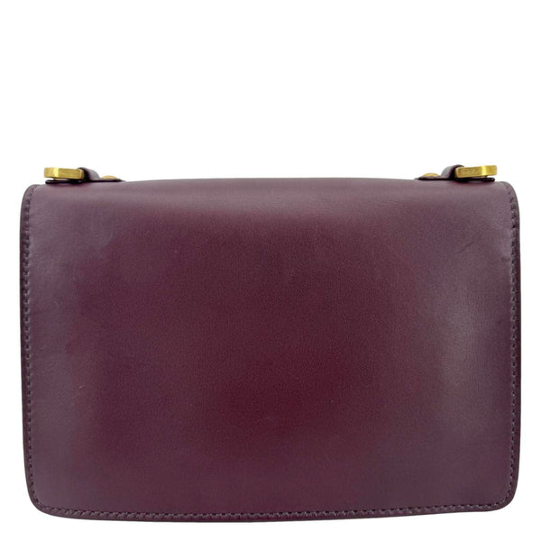 CHRISTIAN DIOR J'Adior Flap Medium Leather Chain Shoulder Bag Burgundy