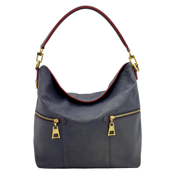 LOUIS VUITTON Melie Empreinte Leather Hobo Shoulder Bag Marine Rouge