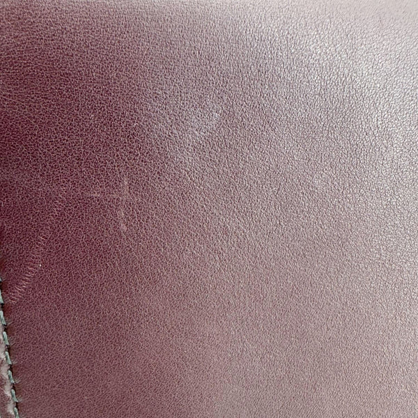 CHRISTIAN DIOR J'Adior Flap Medium Leather Chain Shoulder Bag Burgundy