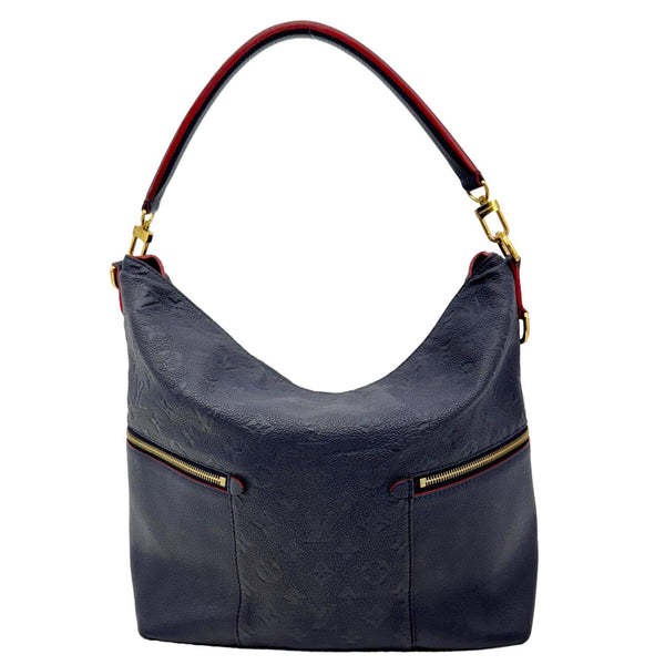 LOUIS VUITTON Melie Empreinte Leather Hobo Shoulder Bag Marine Rouge