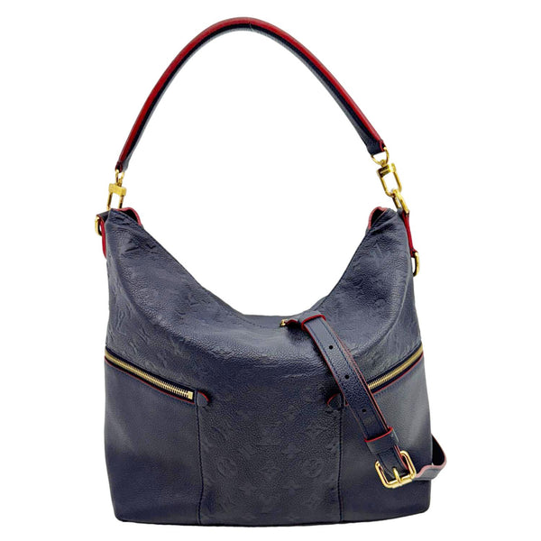 LOUIS VUITTON Melie Empreinte Leather Hobo Shoulder Bag Marine Rouge