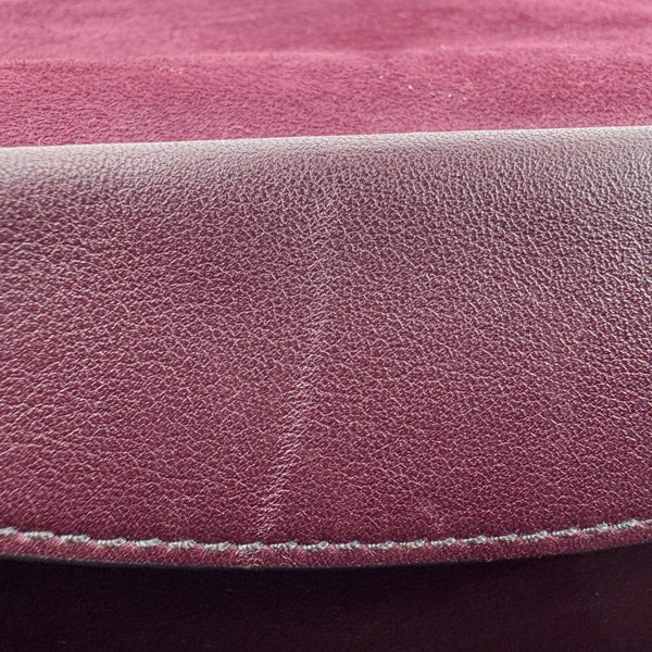 CHRISTIAN DIOR J'Adior Flap Medium Leather Chain Shoulder Bag Burgundy