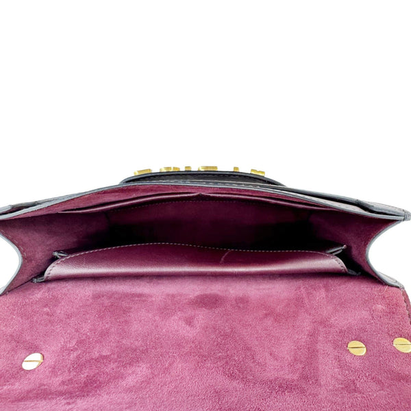 CHRISTIAN DIOR J'Adior Flap Medium Leather Chain Shoulder Bag Burgundy