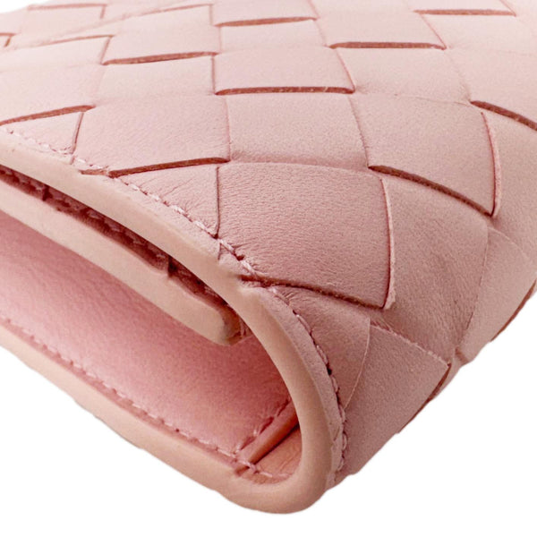 BOTTEGA VENETA Andiamo Woven Leather Clutch Rose