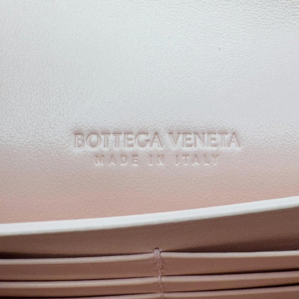 BOTTEGA VENETA Andiamo Woven Leather Clutch Rose