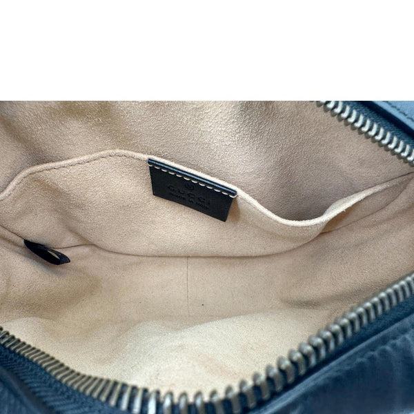 GUCCI GG Marmont Small Calfskin Leather Shoulder Bag Black 448065