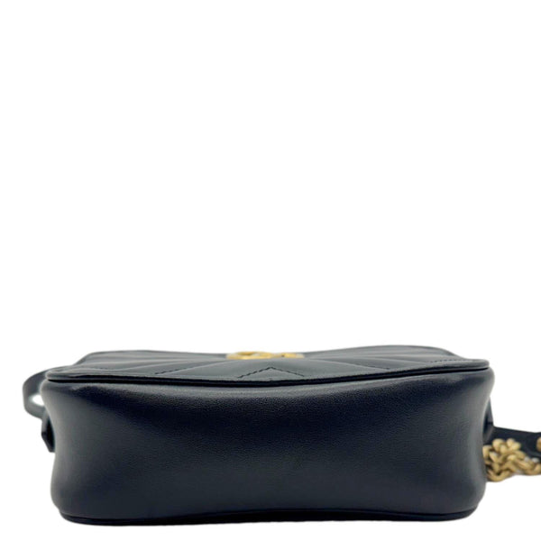 GUCCI GG Marmont Small Calfskin Leather Shoulder Bag Black 448065