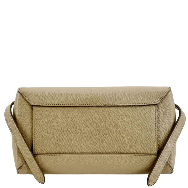 CELINE Mini Belt Grained Calfskin Leather Shoulder Bag Beige