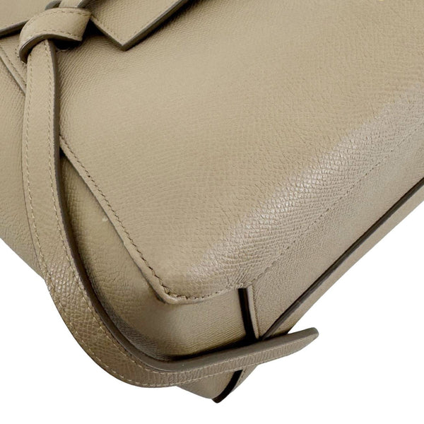 CELINE Mini Belt Grained Calfskin Leather Shoulder Bag Beige