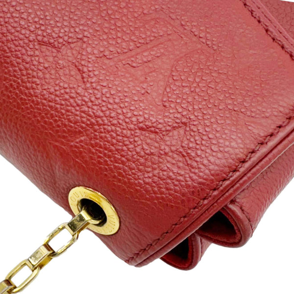 LOUIS VUITTON Saint Germain Monogram Empreinte Leather Crossbody Bag Red
