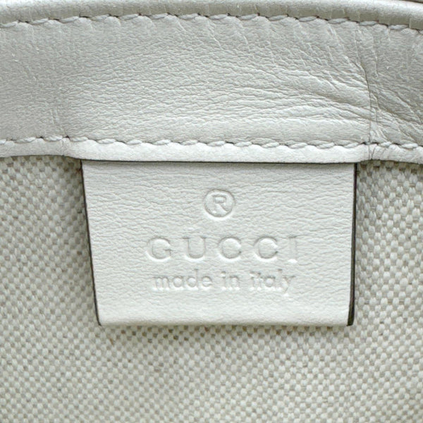 GUCCI GG Tennis Embossed Leather Messenger Bag White 625782