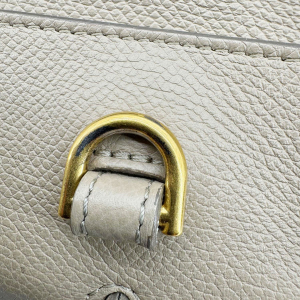 CELINE Mini Belt Grained Calfskin Leather Shoulder Bag Beige
