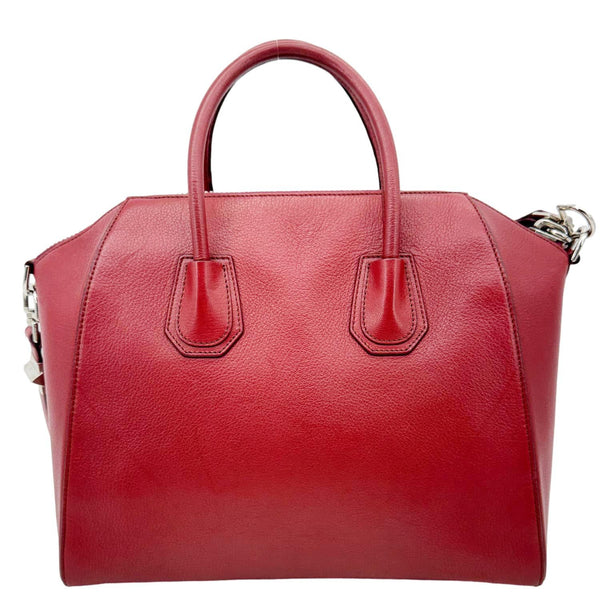 GIVENCHY Antigona Leather Satchel Shoulder Bag Maroon