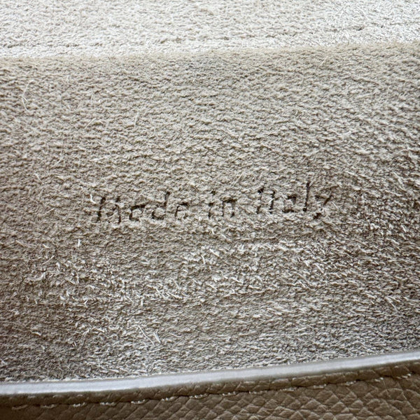 CELINE Mini Belt Grained Calfskin Leather Shoulder Bag Beige