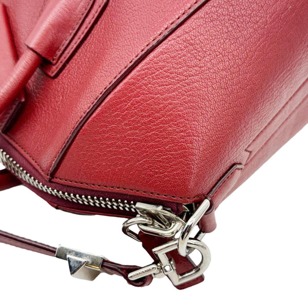 GIVENCHY Antigona Leather Satchel Shoulder Bag Maroon