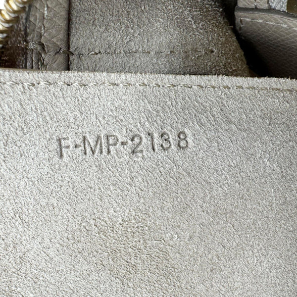 CELINE Mini Belt Grained Calfskin Leather Shoulder Bag Beige