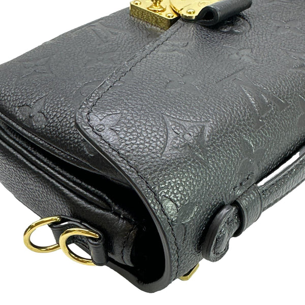 LOUIS VUITTON Metis East West Pochette Empreinte Leather Crossbody Bag Black