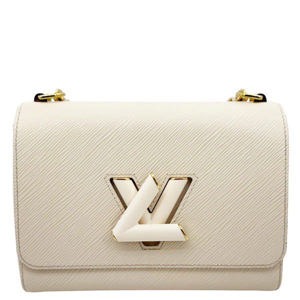 LOUIS VUITTON Twist MM Epi Leather Chain Shoulder Bag Off White