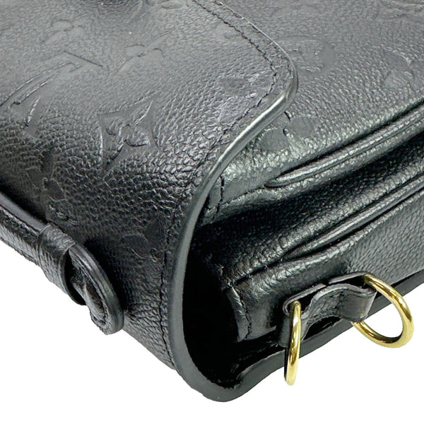 LOUIS VUITTON Metis East West Pochette Empreinte Leather Crossbody Bag Black