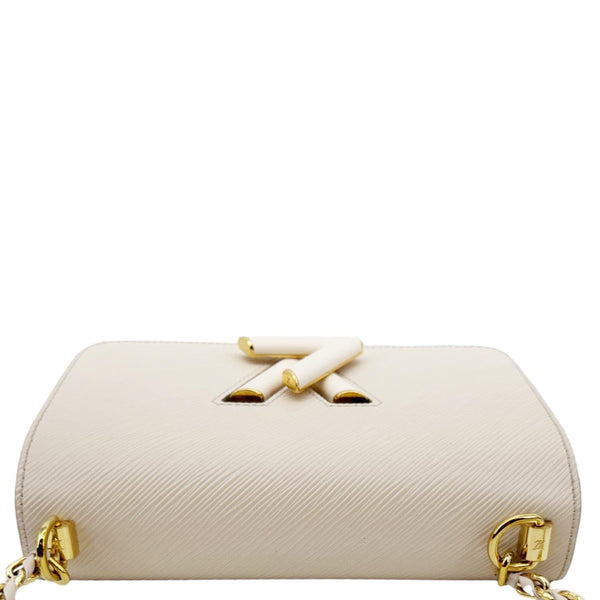 LOUIS VUITTON Twist MM Epi Leather Chain Shoulder Bag Off White