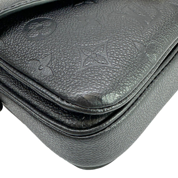 LOUIS VUITTON Metis East West Pochette Empreinte Leather Crossbody Bag Black