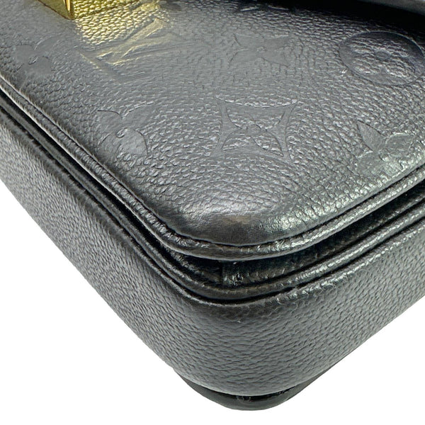 LOUIS VUITTON Metis East West Pochette Empreinte Leather Crossbody Bag Black