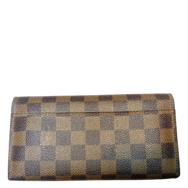 LOUIS VUITTON Sarah Damier Ebene Wallet Brown