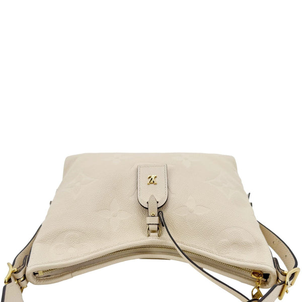 LOUIS VUITTON Carryall PM Monogram Empreinte Leather Shoulder Bag Off White