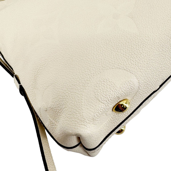LOUIS VUITTON Carryall PM Monogram Empreinte Leather Shoulder Bag Off White