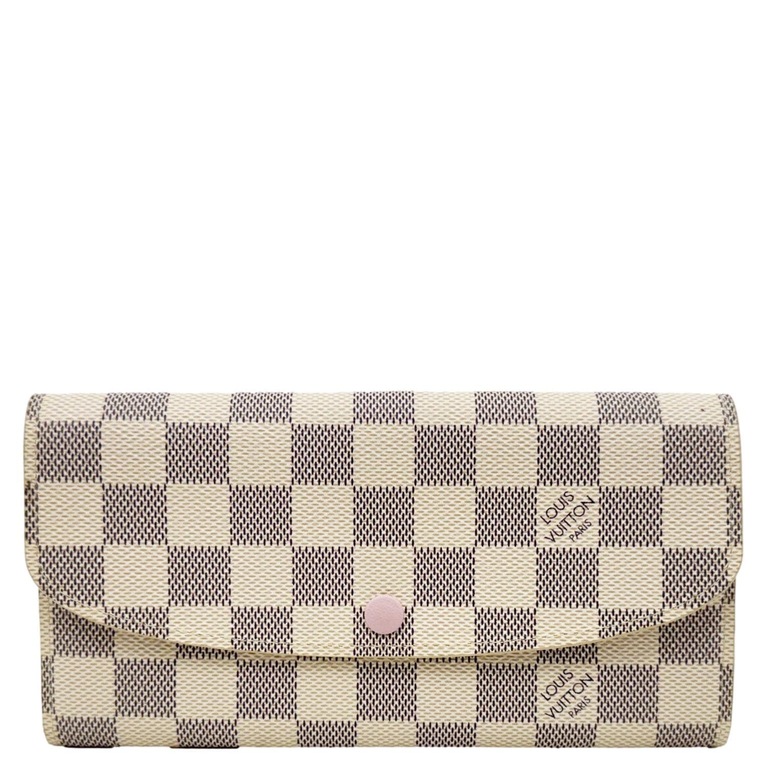 LOUIS VUITTON Emilie Damier Azur Wallet Rose Ballerine
