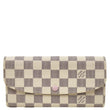 LOUIS VUITTON Emilie Damier Azur Wallet Rose Ballerine